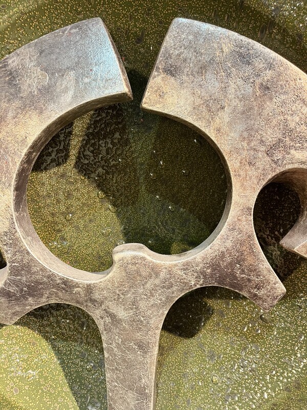 M 342 RR brutalist enameled wall sculpture 