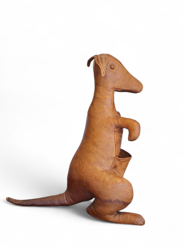 M 343 APO Leather Kangaroo Magazine Rack By Dimitri Omersa