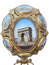 M 344 Apo Souvenir Of The Grand Tour, Egg Decorated With Medallions Containing 4 Bottles  Ca 1890