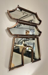 M 418 OB pagode mirror by Maison Jansen