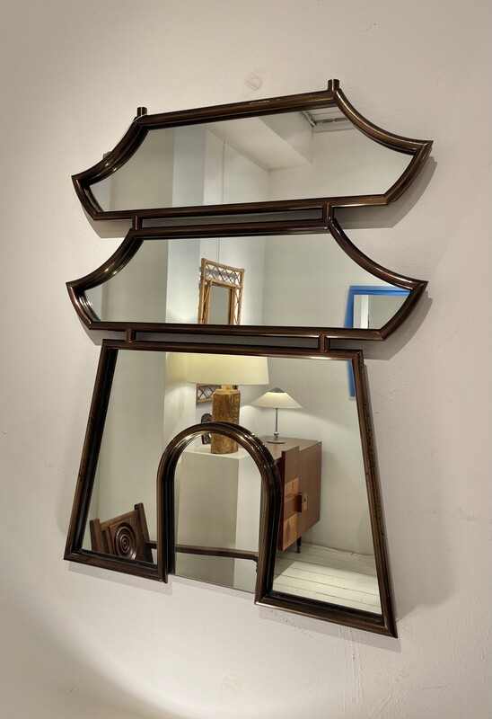 M 418 OB pagode mirror by Maison Jansen