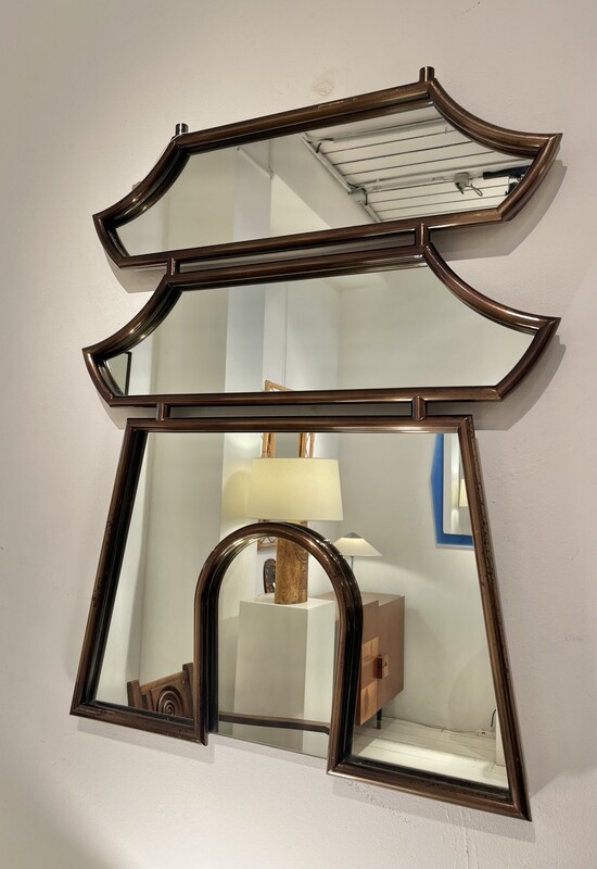 M 418 OB pagode mirror by Maison Jansen