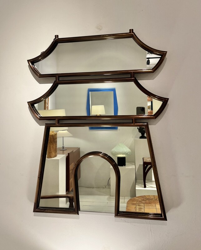 M 418 OB pagode mirror by Maison Jansen