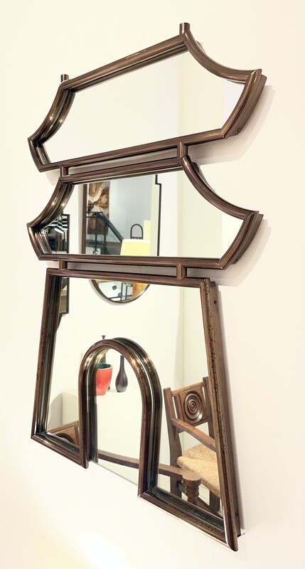 M 418 OB pagode mirror by Maison Jansen