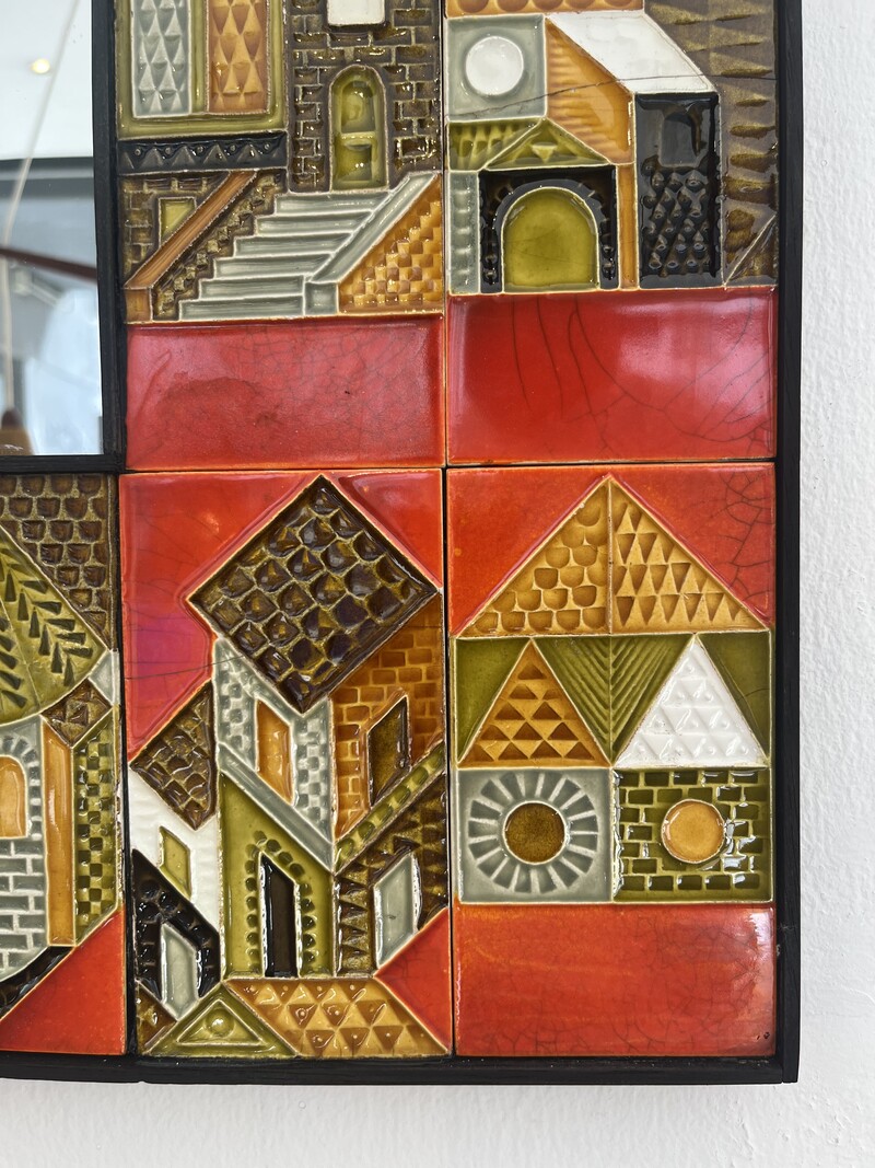 M 424 APO ceramic tiles mirror by Roger Capron