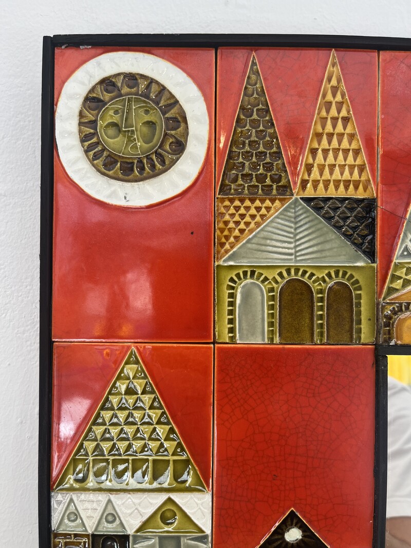M 424 APO ceramic tiles mirror by Roger Capron