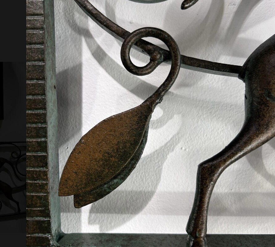 M 428 AS Wrought iron mirror by Michel Zadounaïsky (1903-1983), French sculptor and ironworker, ca 1930