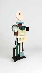 M 441 FL painted wood sculpture by Roberto Mascio