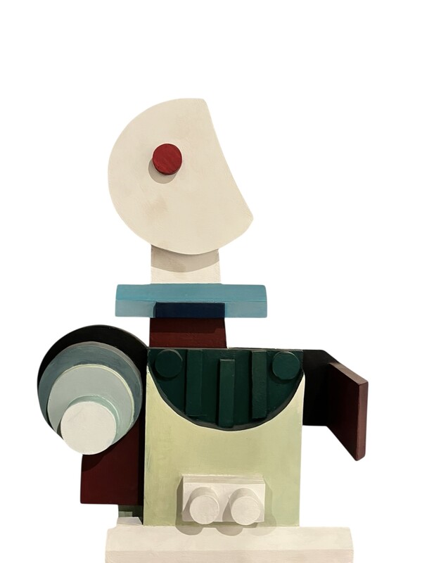 M 441 FL painted wood sculpture by Roberto Mascio