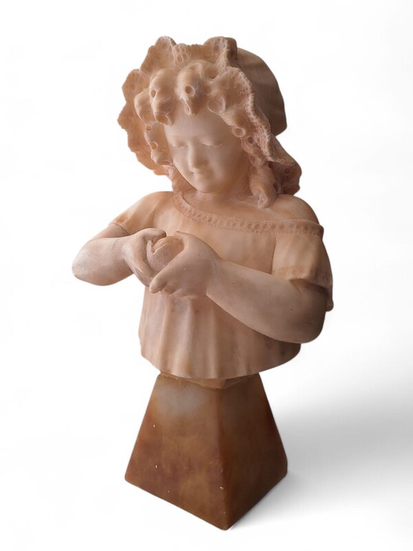 M 443 APO alabaster girl bust 