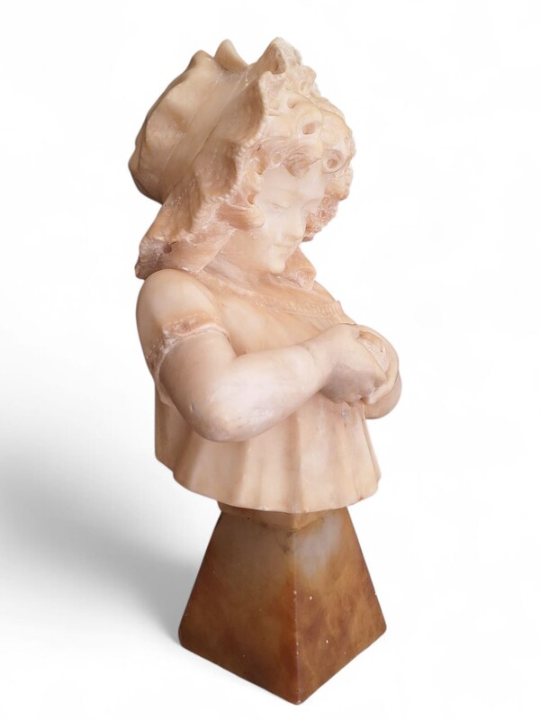M 443 APO alabaster girl bust 