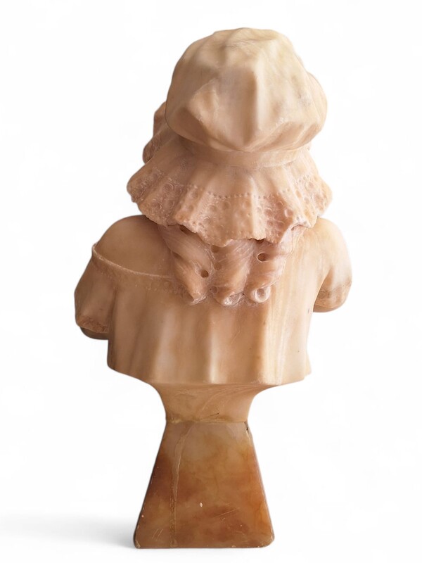 M 443 APO alabaster girl bust 