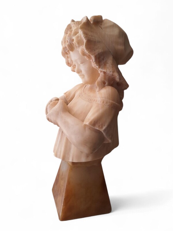 M 443 APO alabaster girl bust 