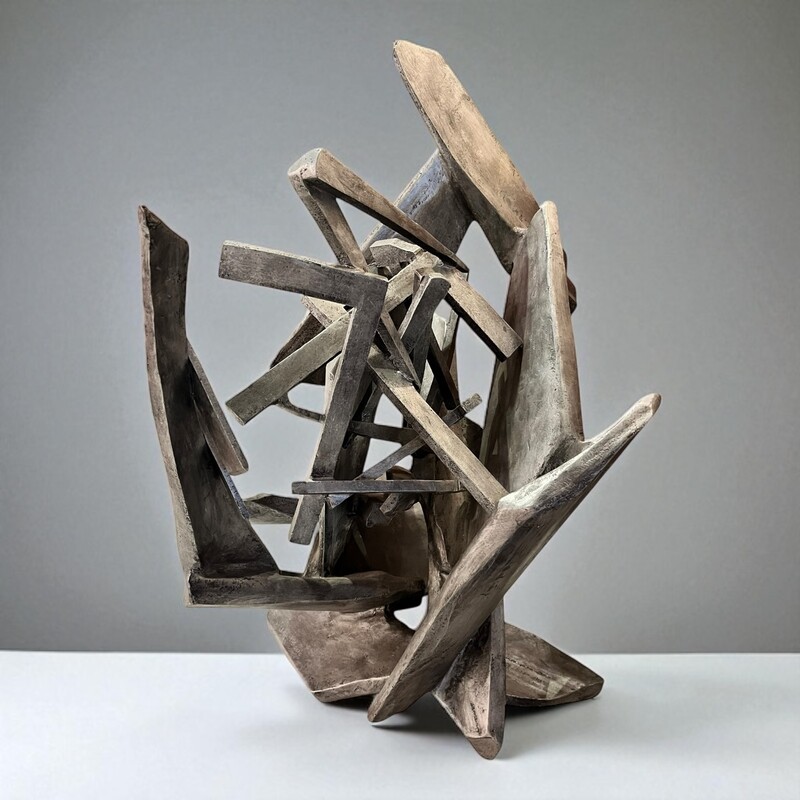 M 449 FL abstract brutalist sculpture signed Jean Campa, 2010