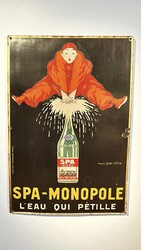 M 452 AG enameled art work - painting for Spa Monopole by Jean d’Ylen, création Vercasson, Paris 