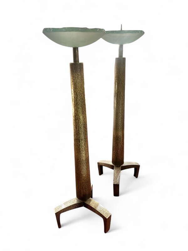M 453 RR pair of brutalist candle holders
