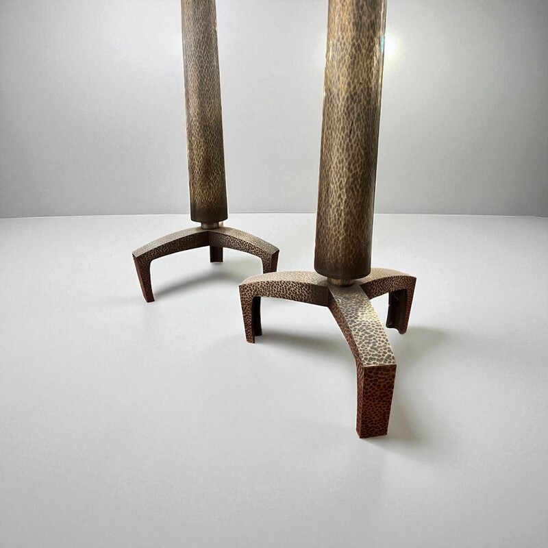 M 453 RR pair of brutalist candle holders