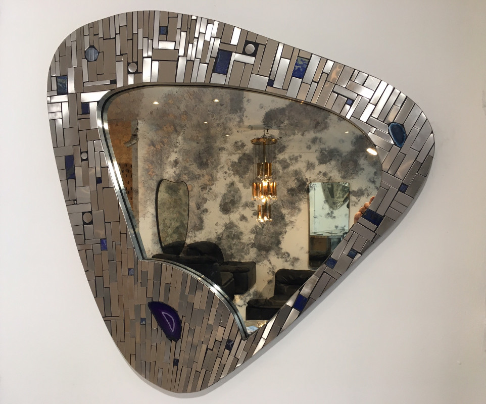 M 468 mirroir mosaique laiton inox Stan Usel