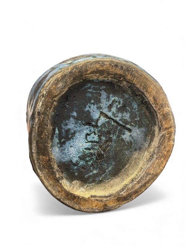 M 473 APO Blue ceramic vase by Jacques Blin 