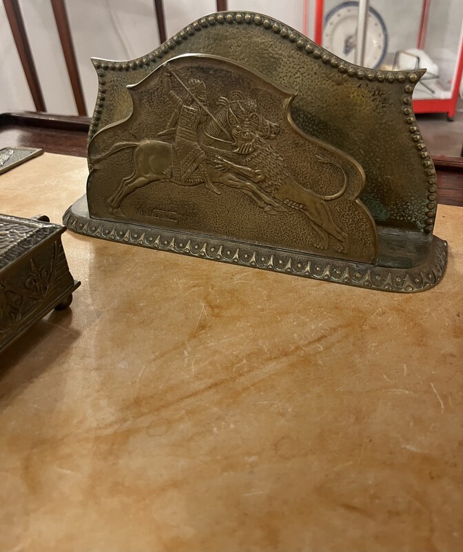 M 476 AS desk bronze set by Max le Verrier, circa 1935
