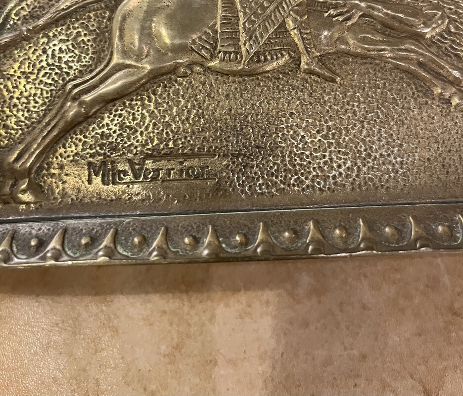 M 476 AS desk bronze set by Max le Verrier, circa 1935