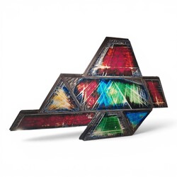 M 481 JC Enemaled ceramic brutalist wall sculpture 1970s 