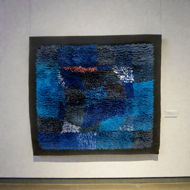 M 494 JC Wall abstract wool tapestry 1970s 