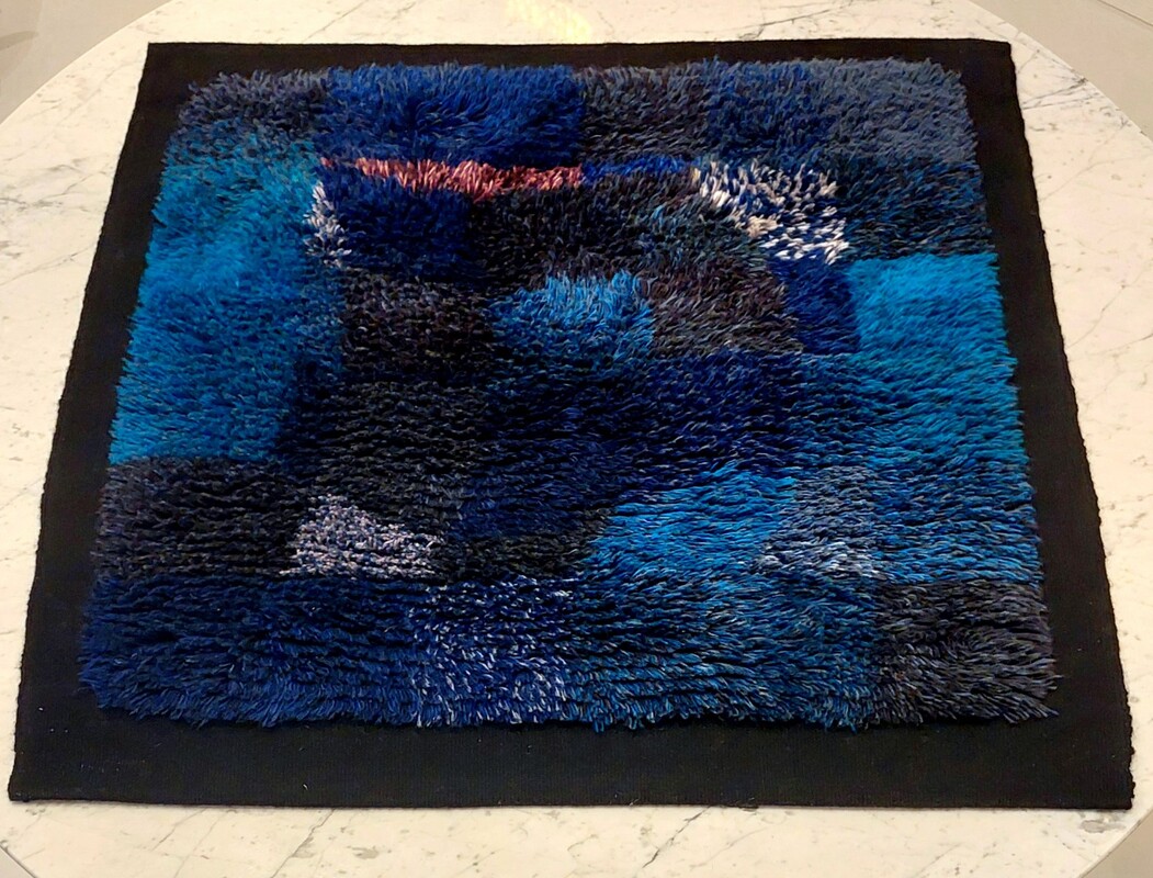 M 494 JC Wall abstract wool tapestry 1970s 