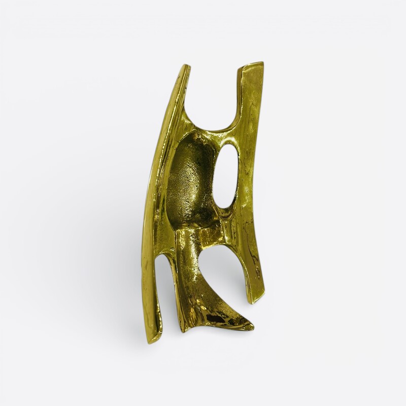 M 495 AV brutalist style polished bronze by Fred Brouard 