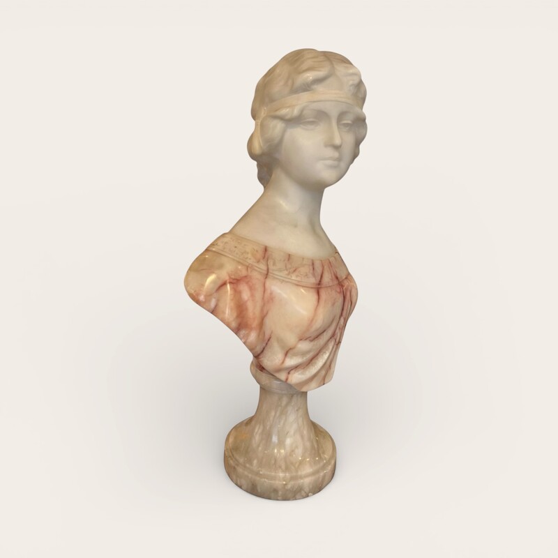 M 500 Apo Alibaster sculpture signed by Carli Ca. 1900