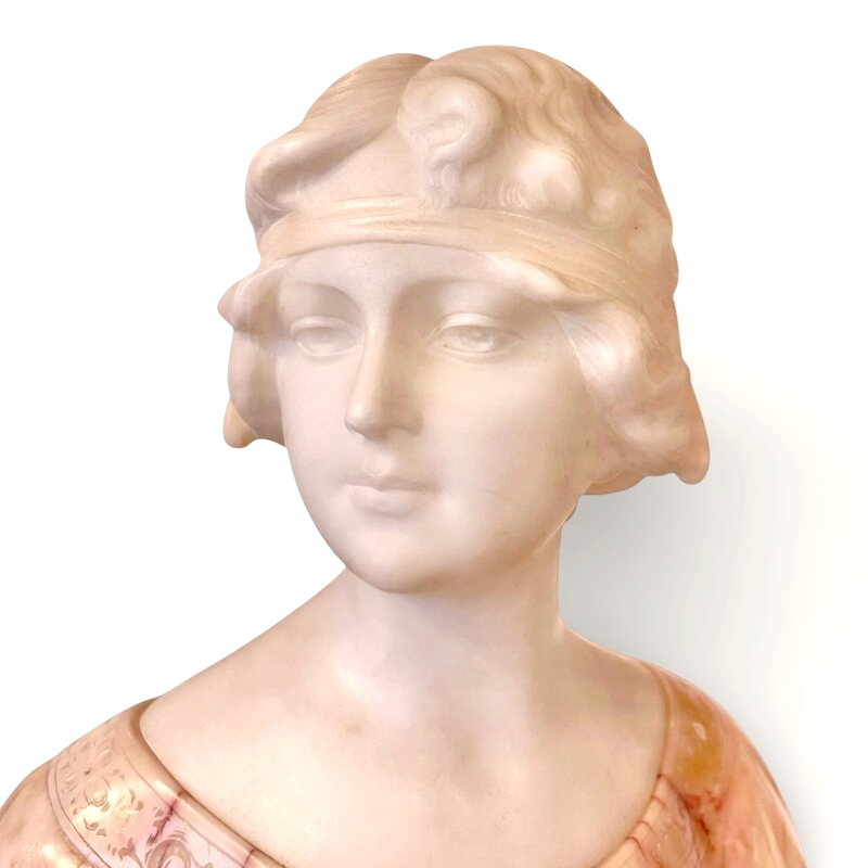 M 500 Apo Alibaster sculpture signed by Carli Ca. 1900