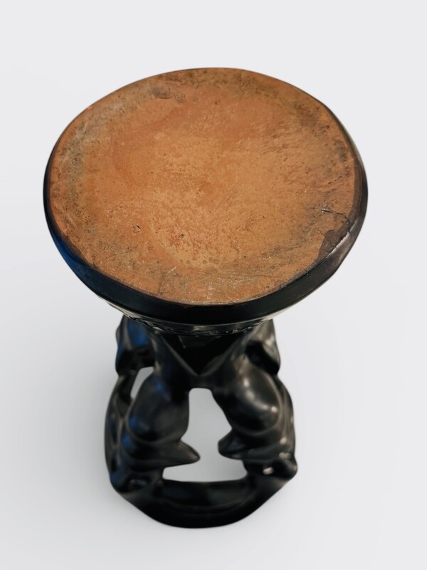 M 502 AG vase Ceramic by Jean Marais « 4 visages » signed 