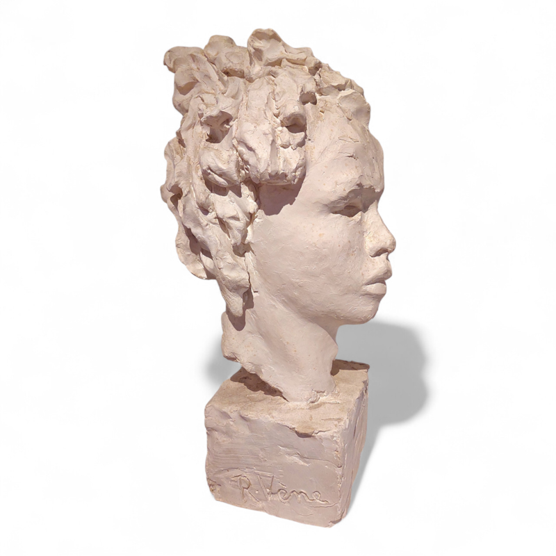 M 509 JC Original workshop plaster sculpture By Roger Vène France