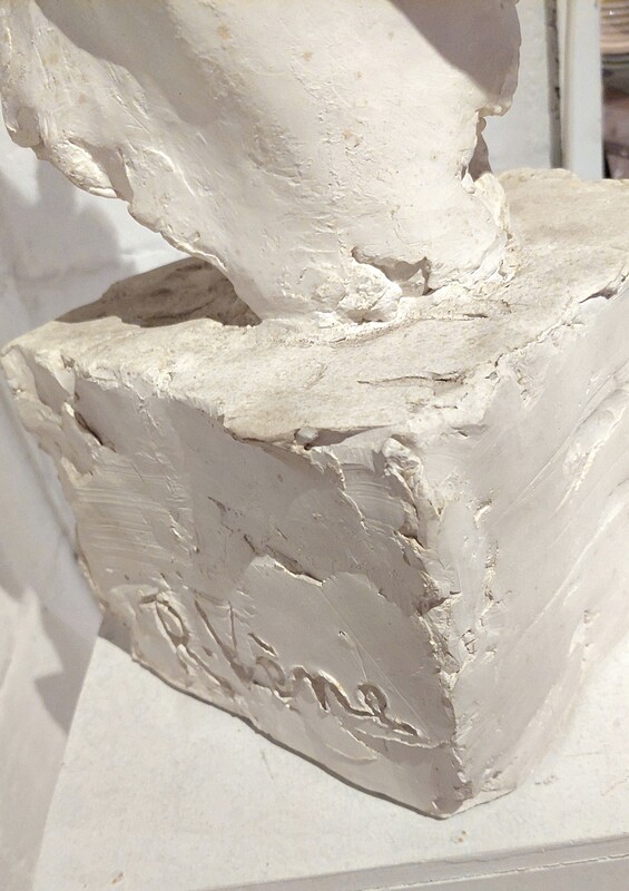 M 509 JC Original workshop plaster sculpture By Roger Vène France