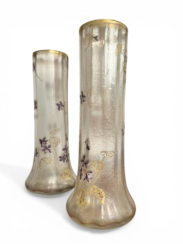 M 517 APO pair of Montjoye art nouveau vases, circa 1900