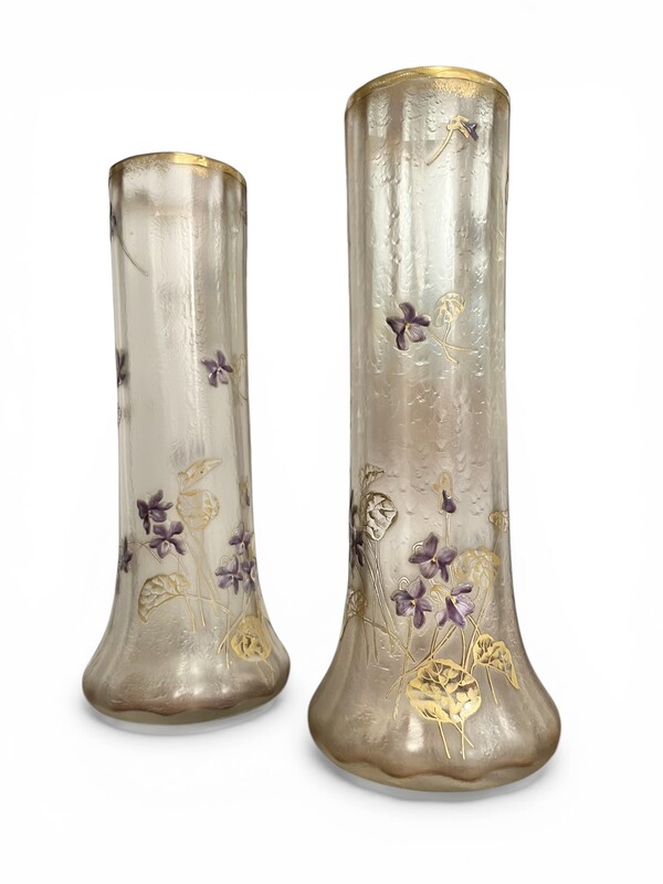 M 517 APO pair of Montjoye art nouveau vases, circa 1900