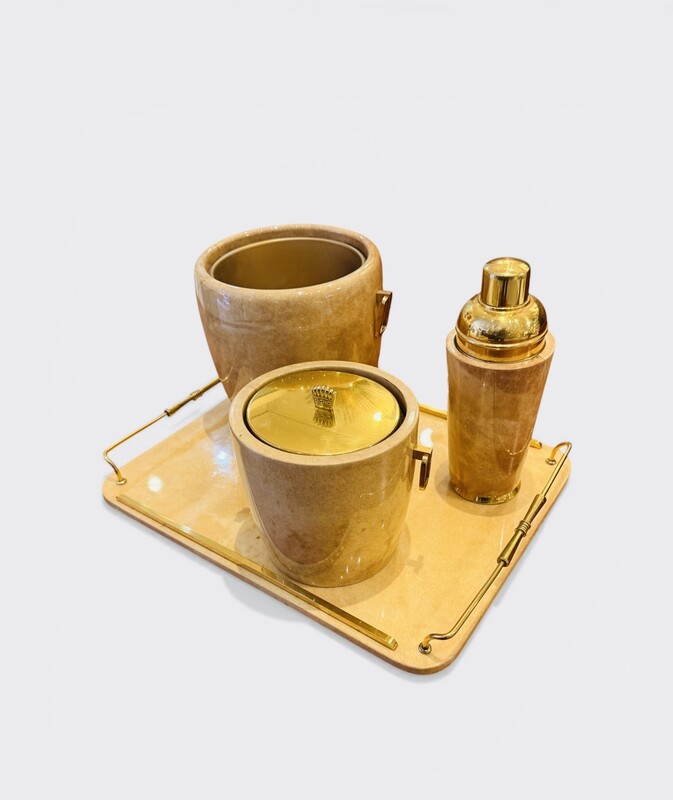 M 528 AG rare full set ice bucket, shaker … by Aldo Tura