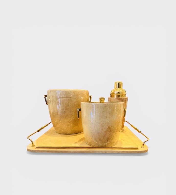 M 528 AG rare full set ice bucket, shaker … by Aldo Tura