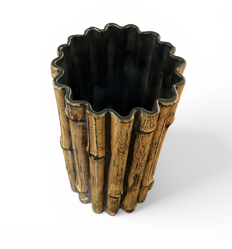 M 530 RR faux bamboo vase by Chambost, France 