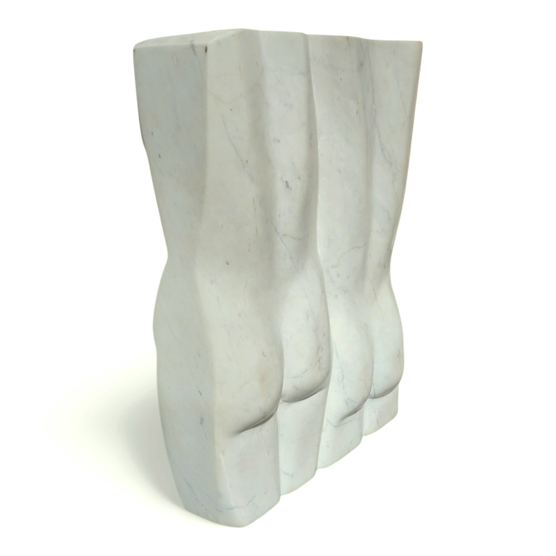 M 534 JC White marble sculpture 1980s