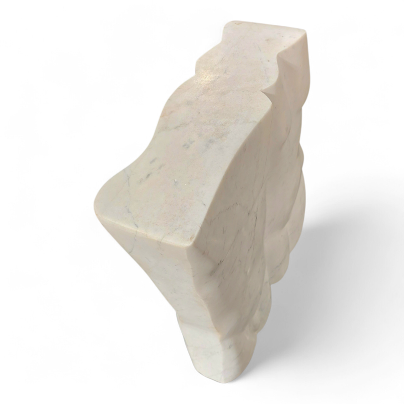 M 534 JC White marble sculpture 1980s