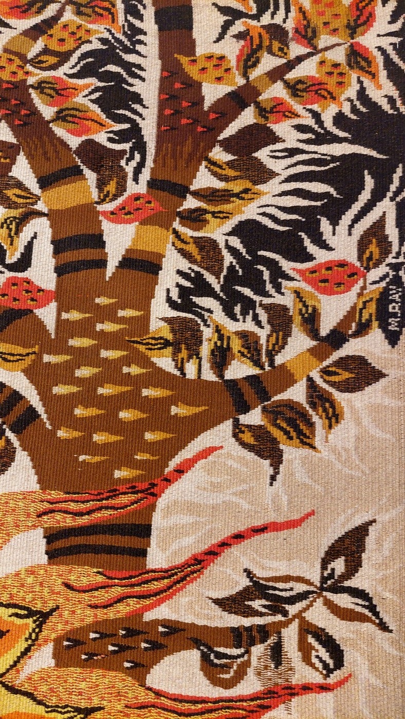 M 538 JC Aubusson tapestry woven from wool, signed M Ray, 1970s 