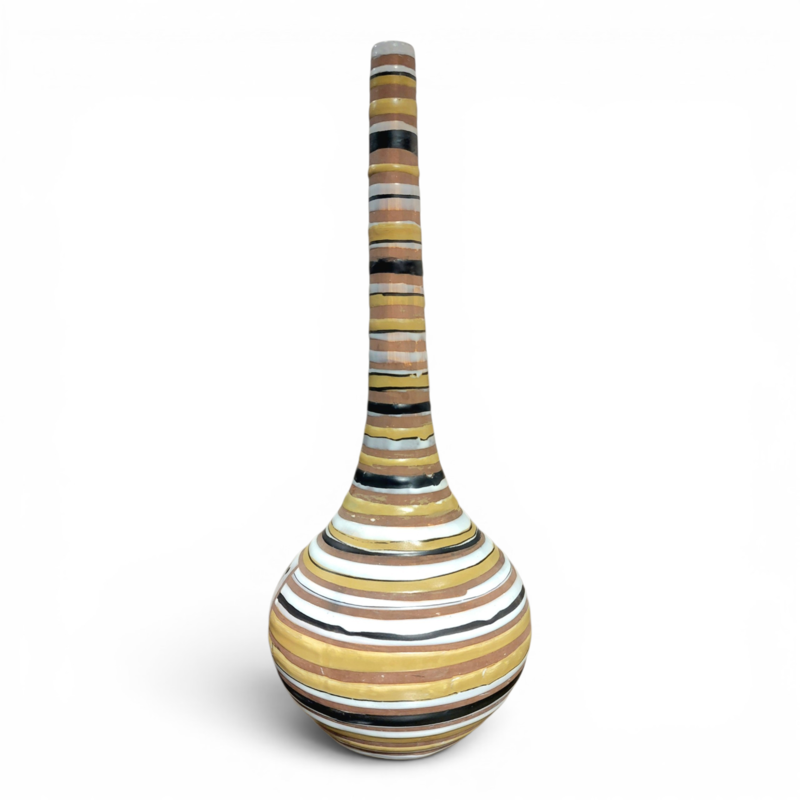 M 545 JC Glazed earthenware bottle by Roger Capron,  Vallauris 1950s 
