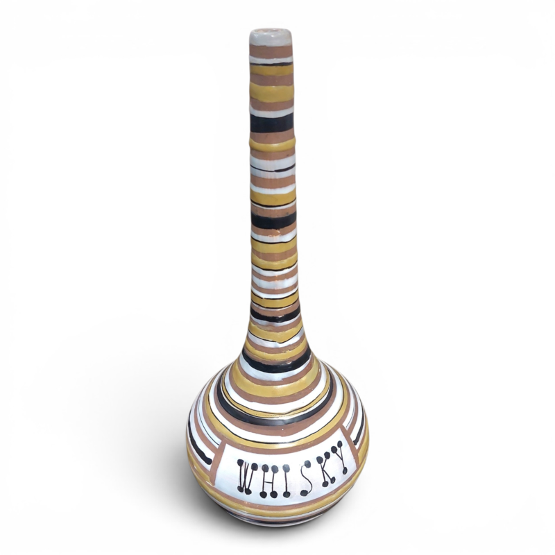 M 545 JC Glazed earthenware bottle by Roger Capron,  Vallauris 1950s 