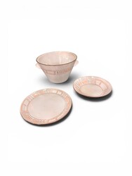 M 548 French earthenware Niderwiller, model « Maillé » ,33 pieces :20 dining plates,12  soup plates and a salad bowl