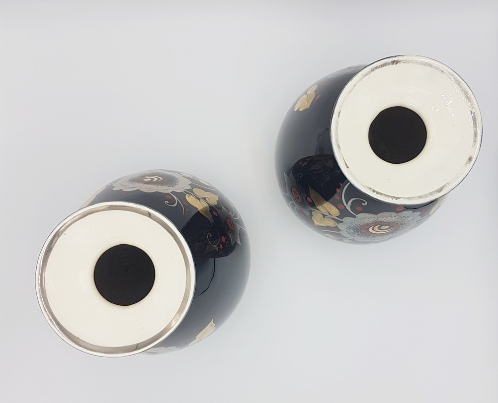 M 555 Pair Art Deco Boch frères Vases 1930s
