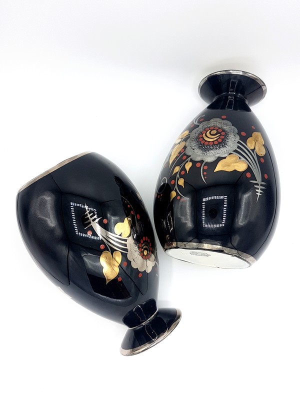 M 555 Pair Art Deco Boch frères Vases 1930s
