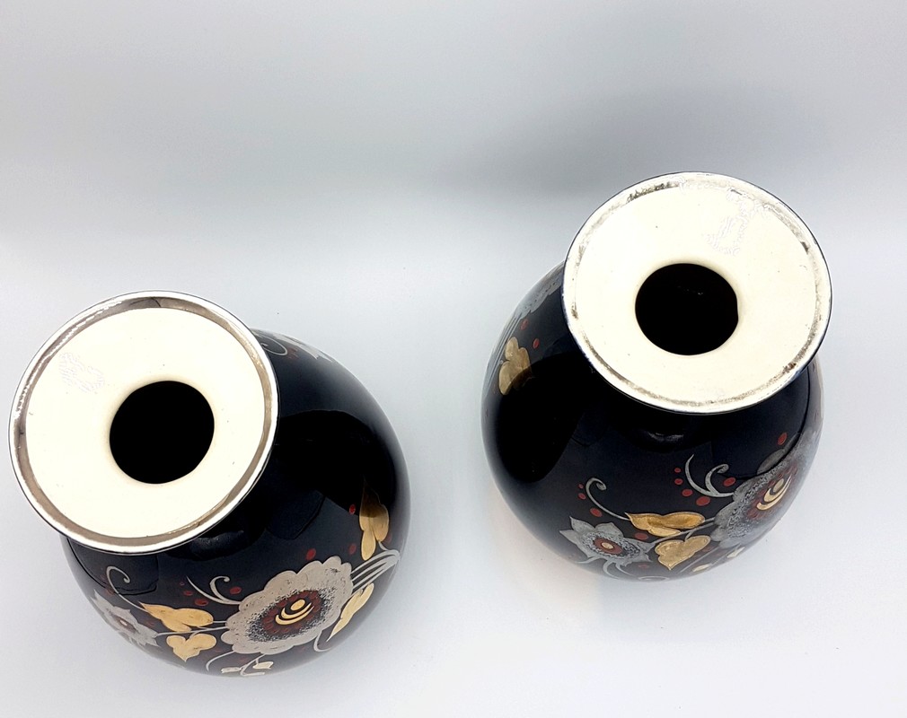 M 555 Pair Art Deco Boch frères Vases 1930s