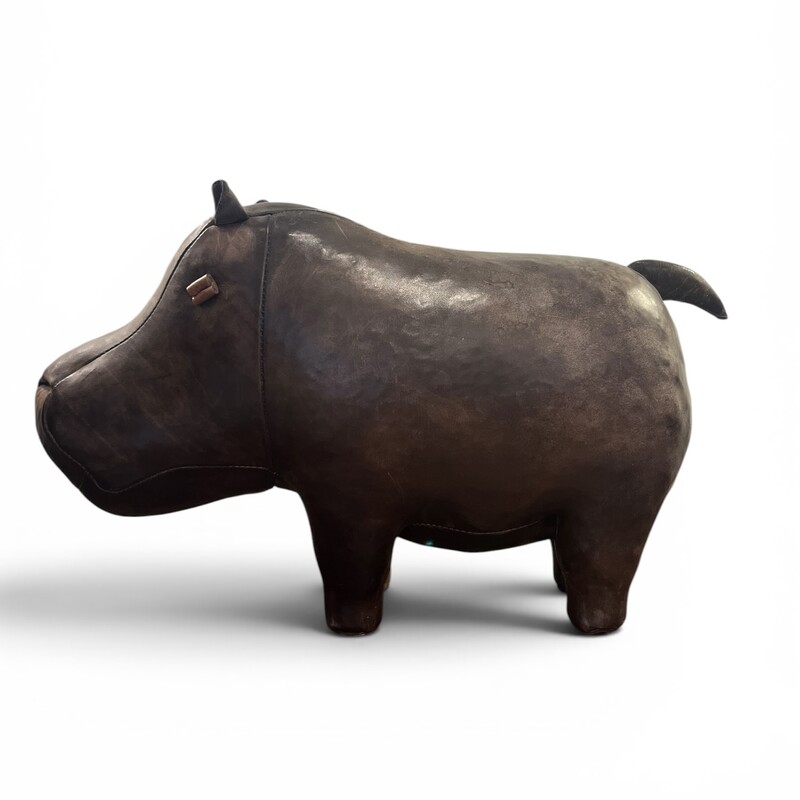 M 557 APO leather hippo by Dimitri Omersa, 1960’s