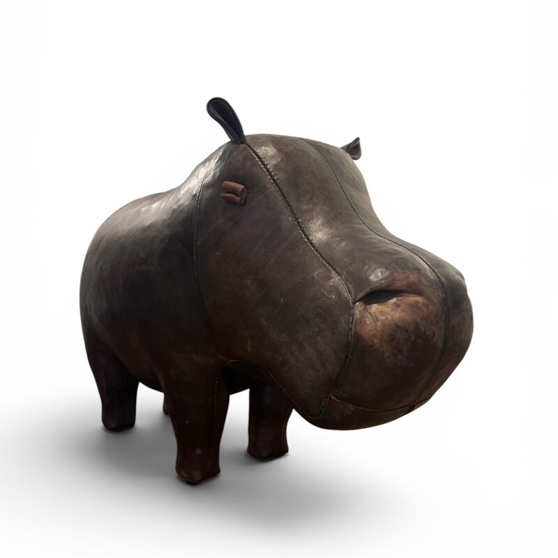 M 557 APO leather hippo by Dimitri Omersa, 1960’s